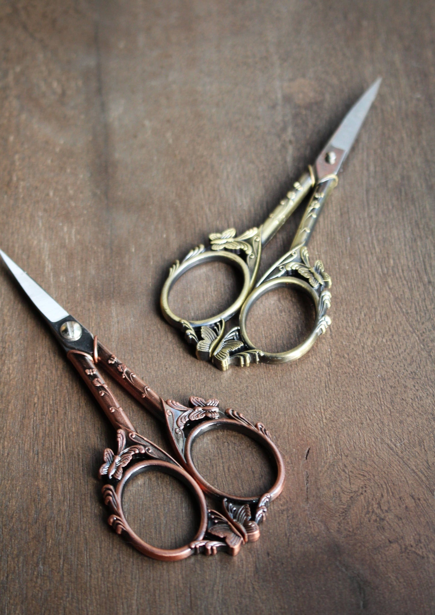 Butterfly Scissors (Set of 3): Antique Gold