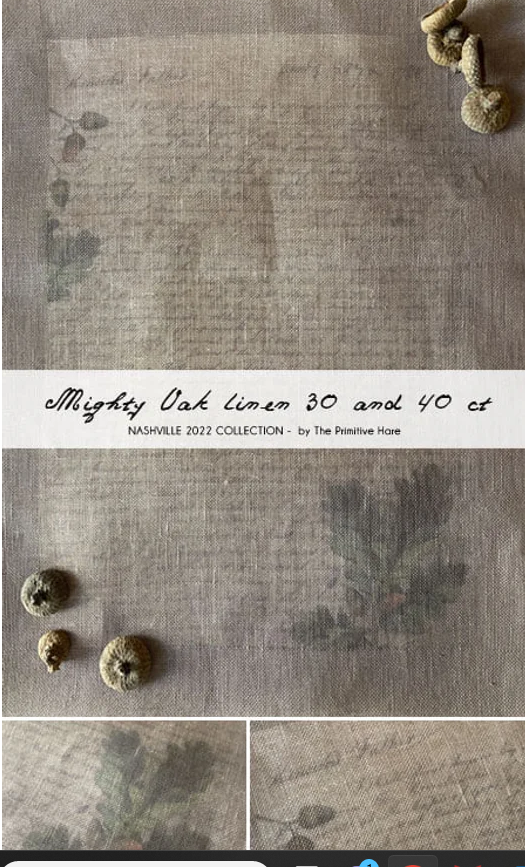 MIghty Oak 30 count LInen