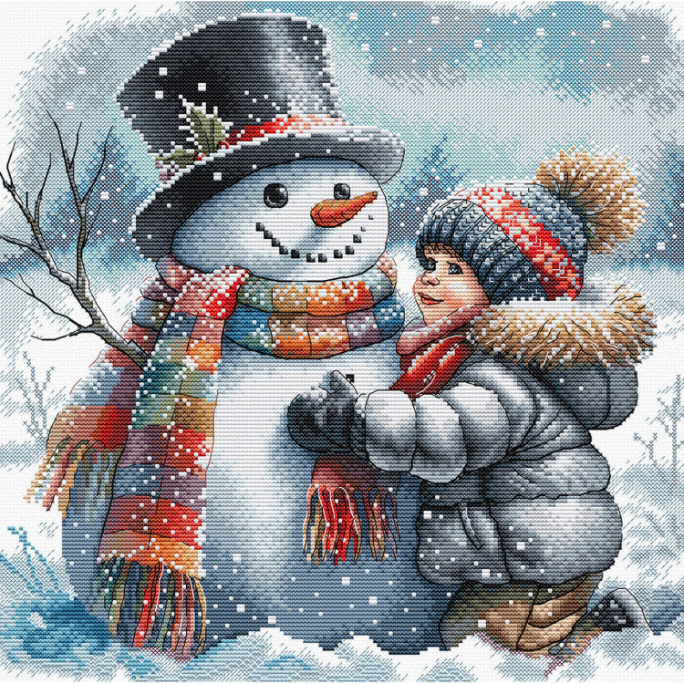 Boy and His Snow Friend