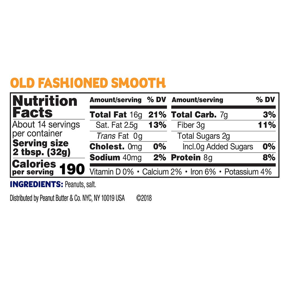 16 oz Peanut Butter & Co. Old Fashioned Smooth
