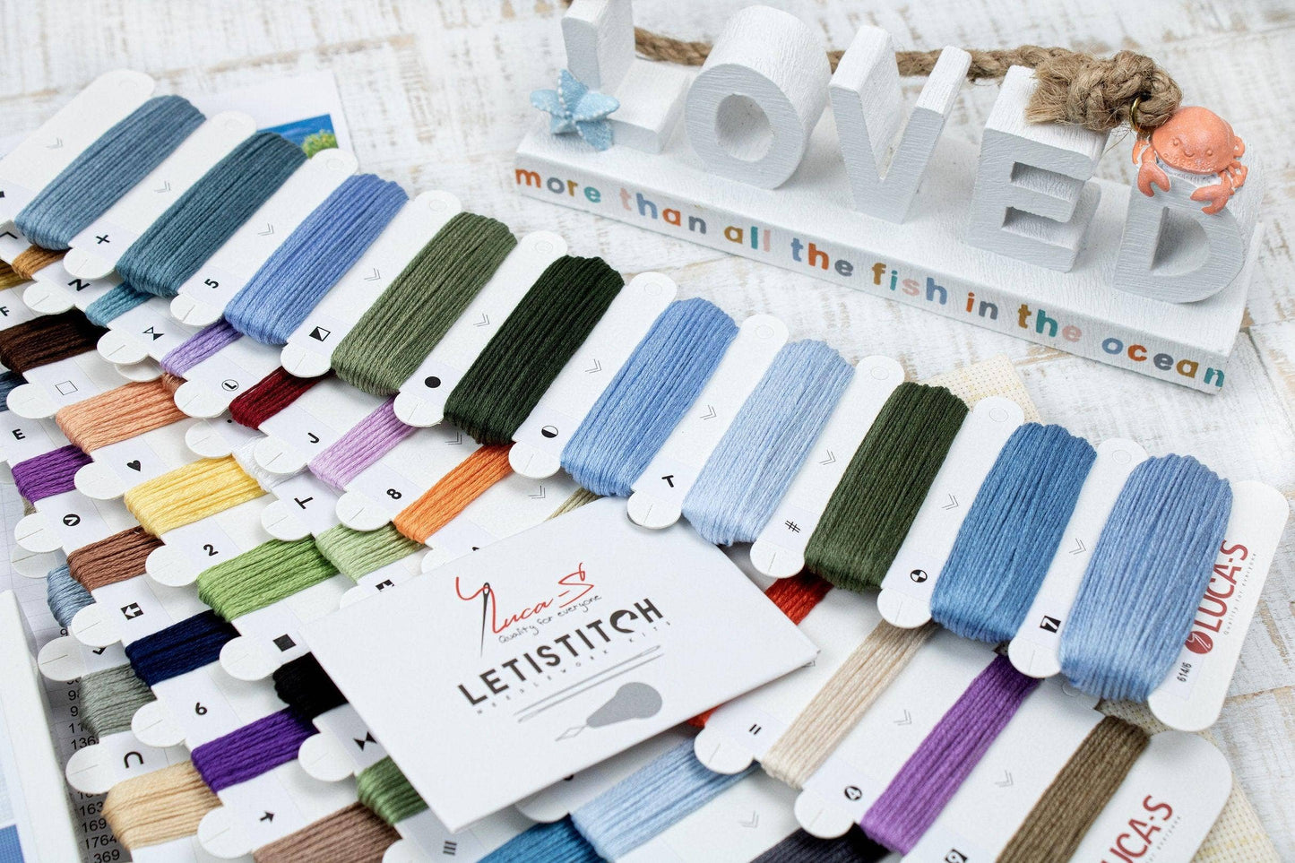 Cross Stitch Kit Luca-S Gold - Balloons over Sunset Cove, B614