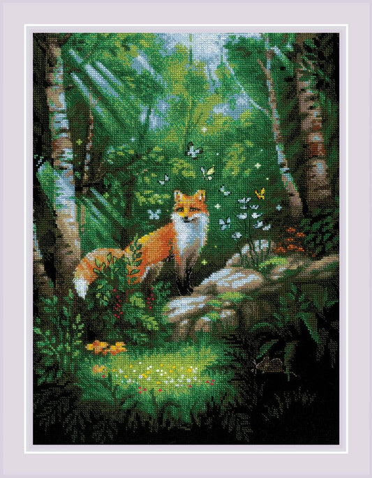Cross Stitch Kit From Riolis 2251 Fox In The Forest