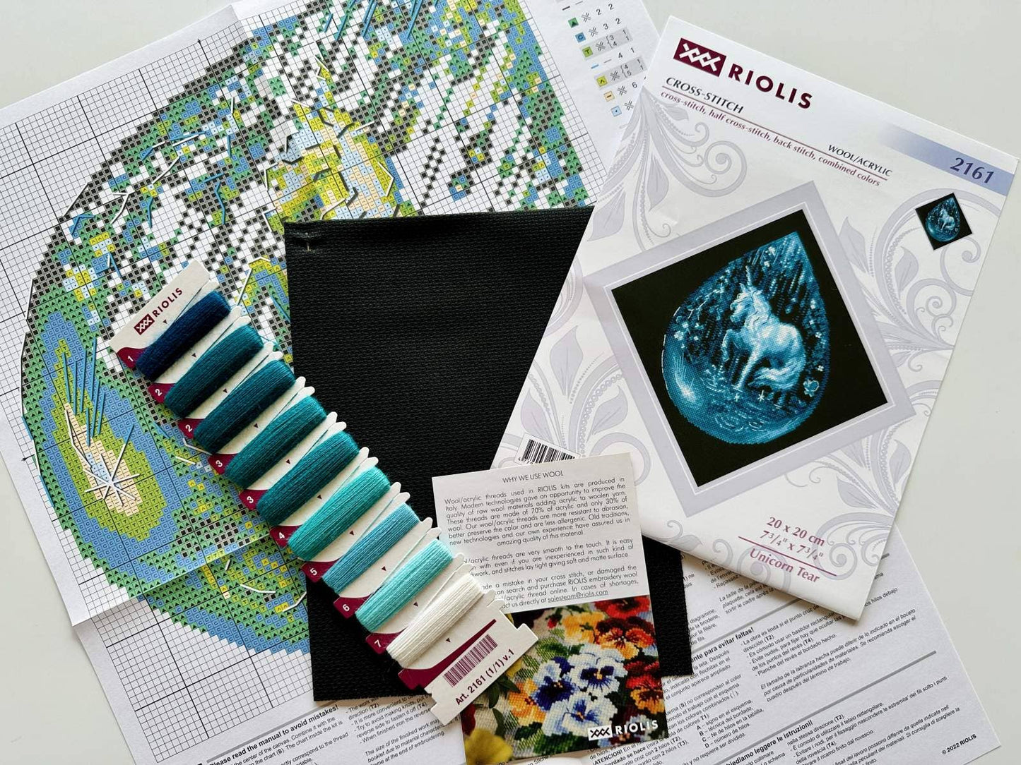 Cross Stitch Kit From Riolis 2161 Unicorn Tear
