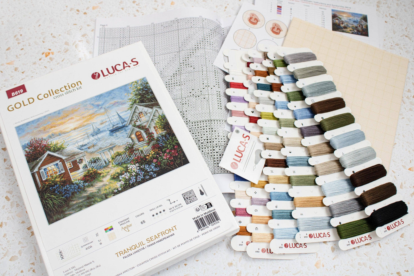 Cross Stitch Kit Luca-S, Gold Collection - B619, Tranquil Seafront