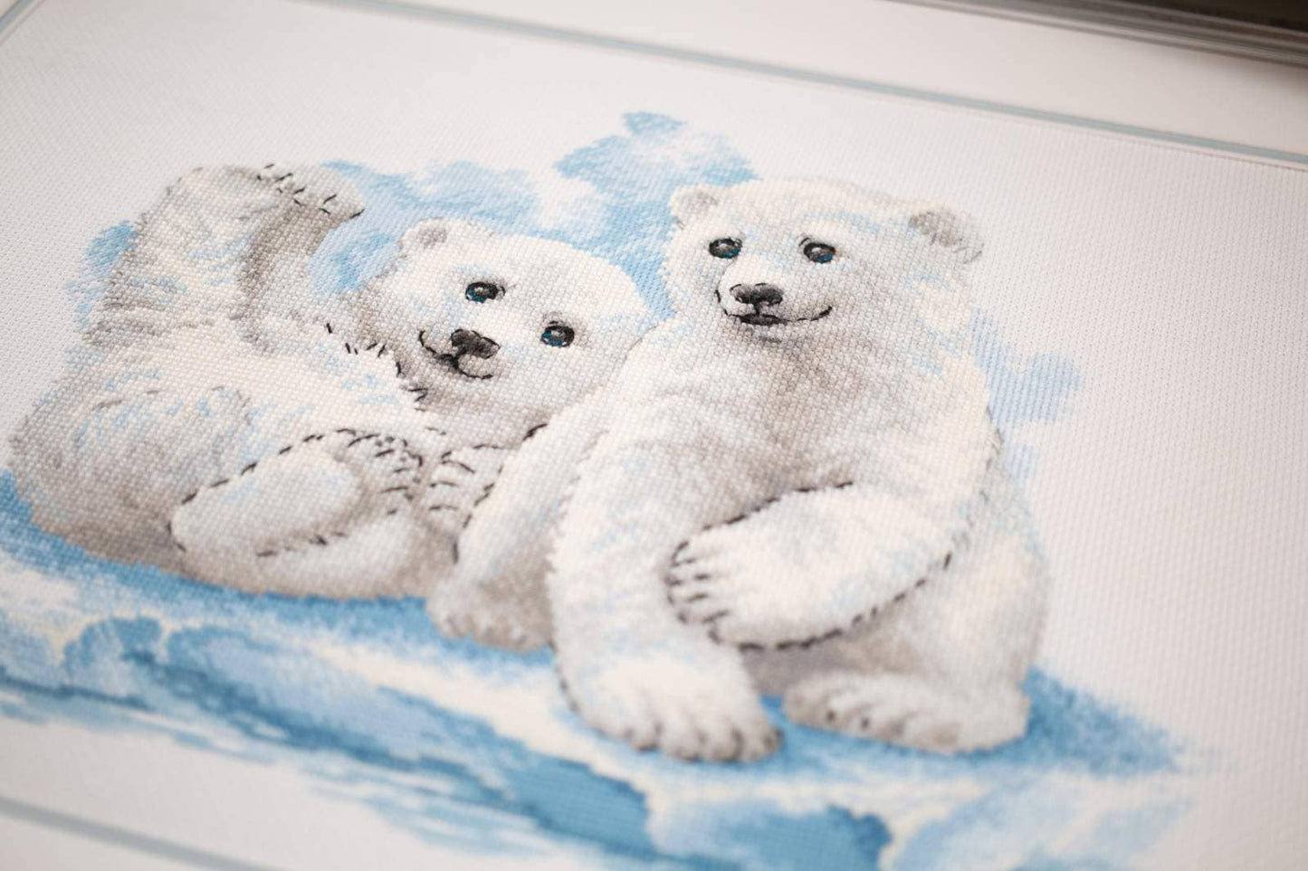 Cross Stitch Kit From Riolis 2043 Bear Cubs On Ice