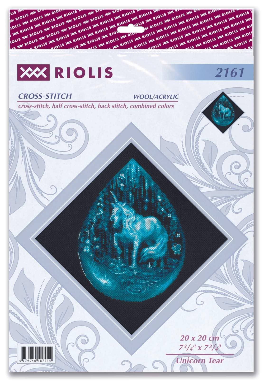 Cross Stitch Kit From Riolis 2161 Unicorn Tear