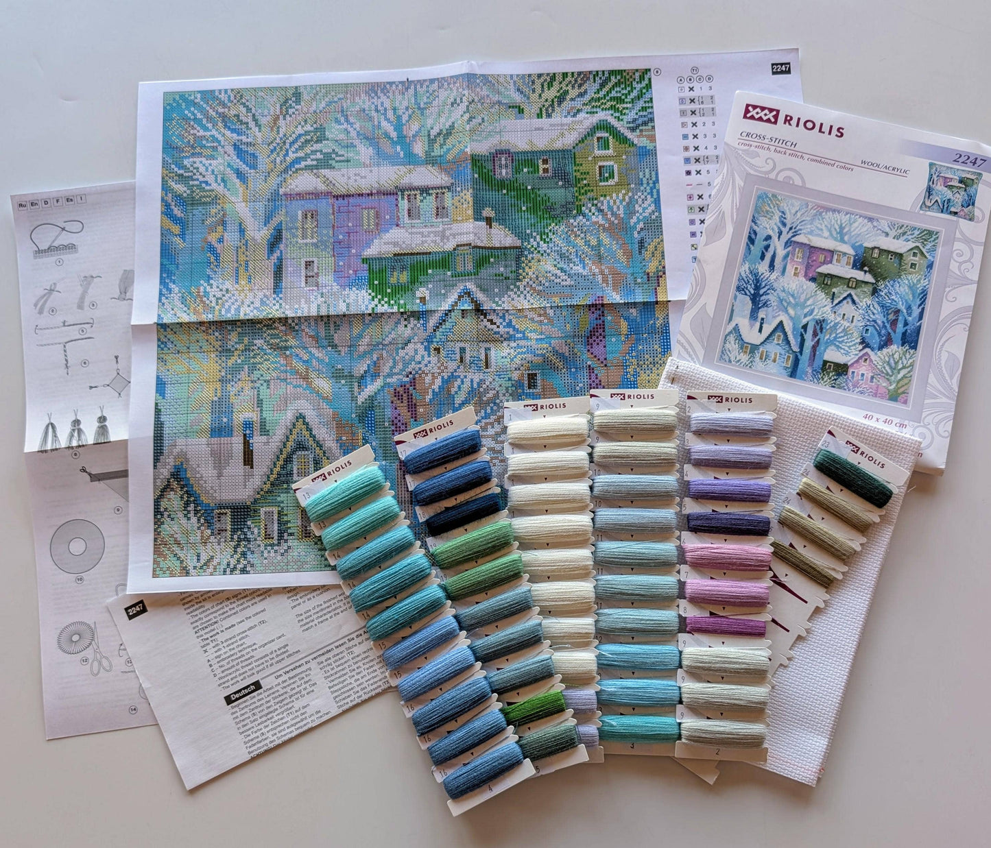 Cross Stitch Kit From Riolis 2247 Panel/Cushion Town