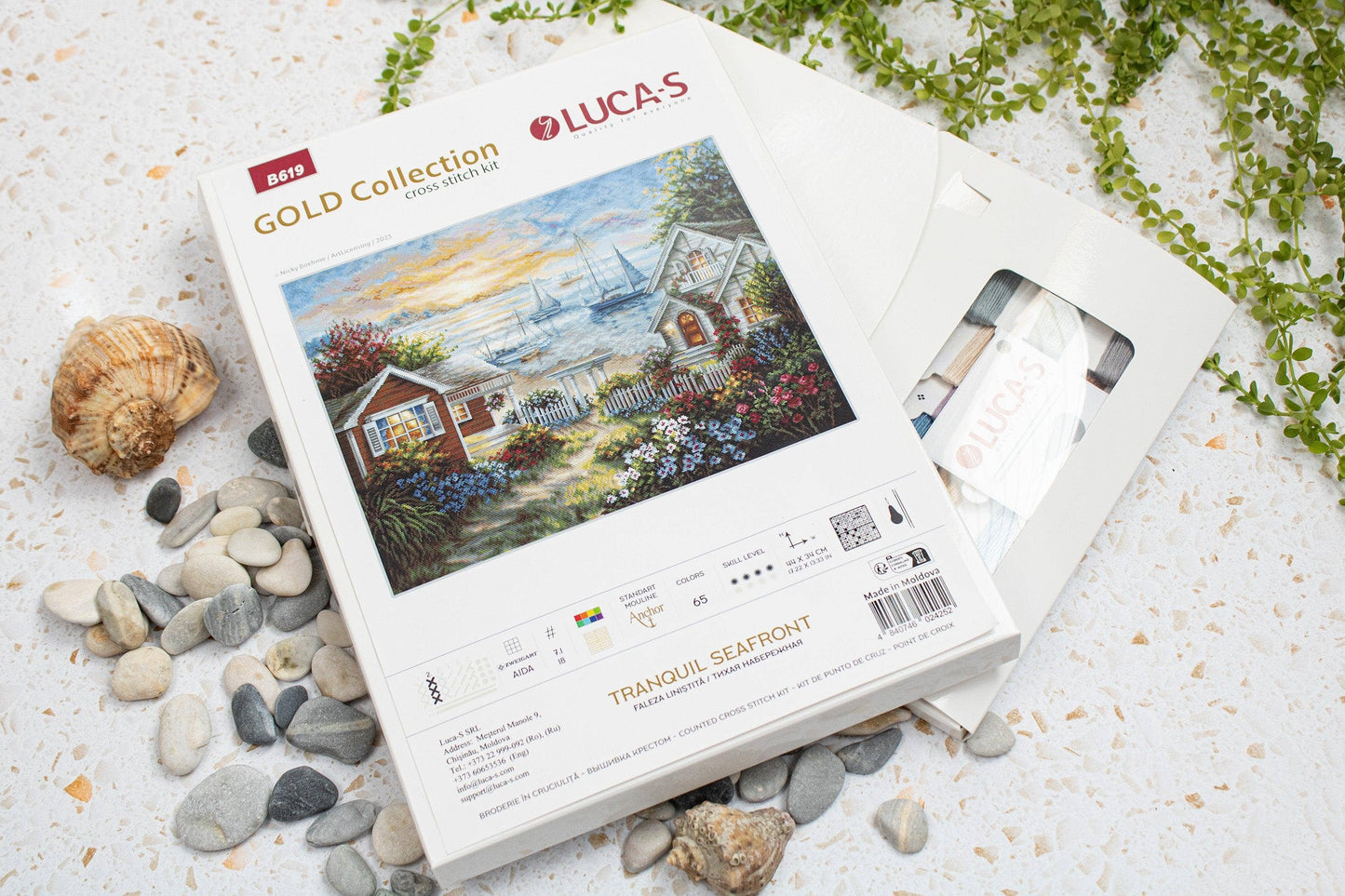 Cross Stitch Kit Luca-S, Gold Collection - B619, Tranquil Seafront