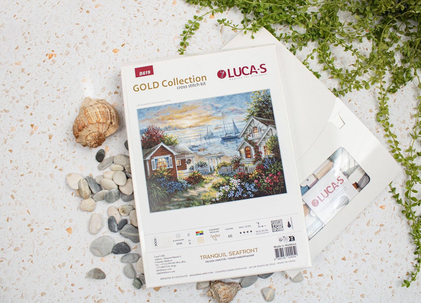 Cross Stitch Kit Luca-S, Gold Collection - B619, Tranquil Seafront