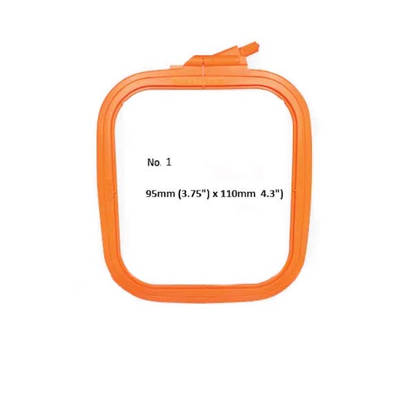 Nurge Square Plastic Hoops 110mm  X 95MM (4.3" 3.75"): Pink / 110 x 95mm ( 4.3" x 3.75" )