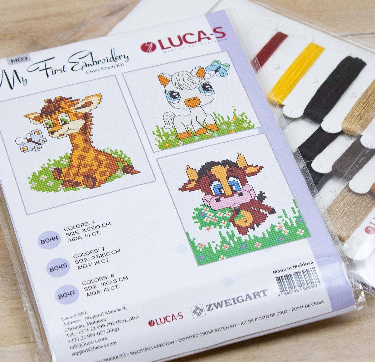 Cross Stitch Kit for Beginners -  Kids Embroidery Kit M03