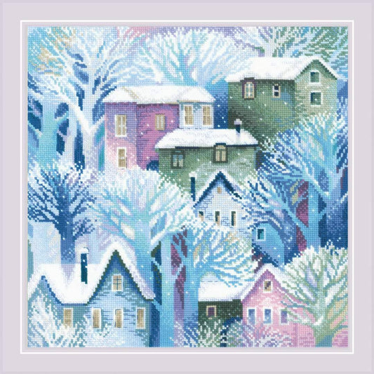 Cross Stitch Kit From Riolis 2247 Panel/Cushion Town