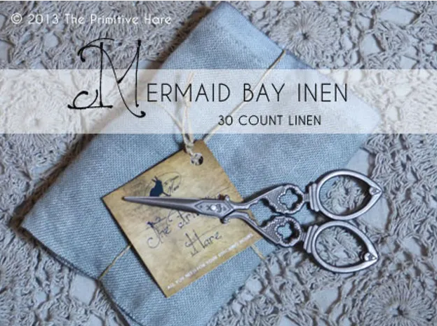 Mermaid Bay 30 count LInen STANDARD SIZE
