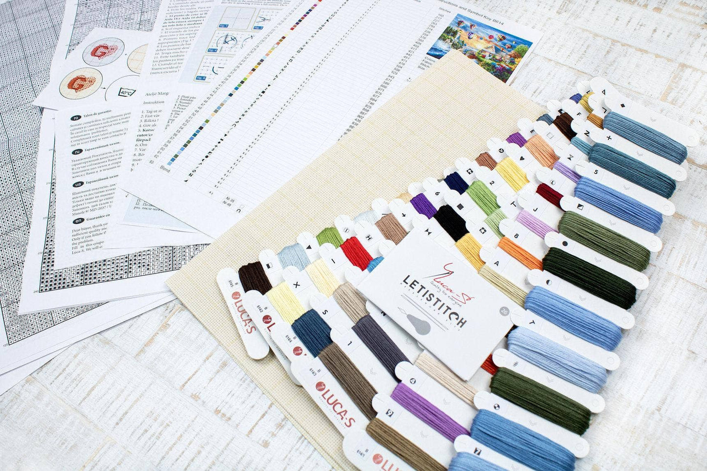 Cross Stitch Kit Luca-S Gold - Balloons over Sunset Cove, B614