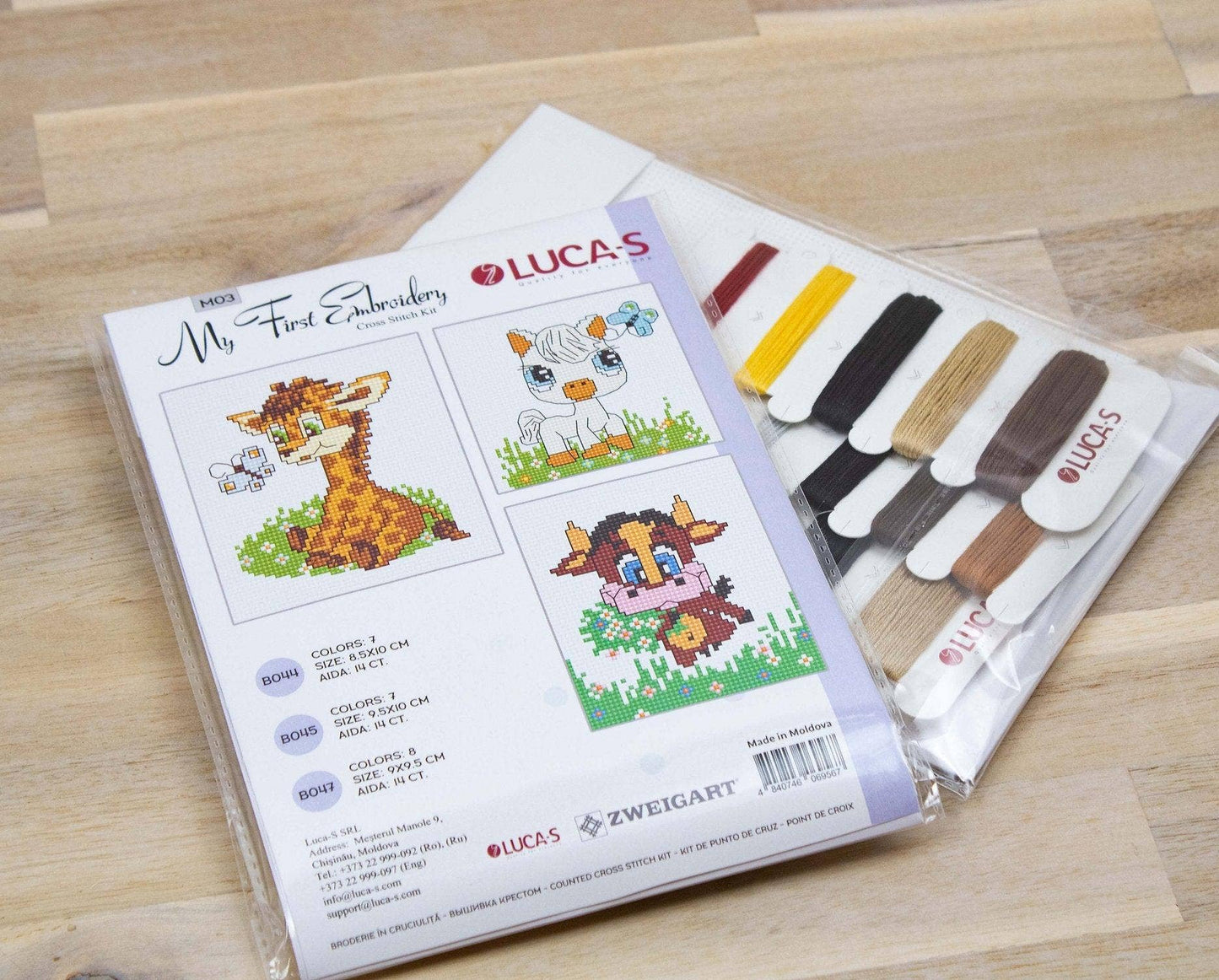 Cross Stitch Kit for Beginners -  Kids Embroidery Kit M03