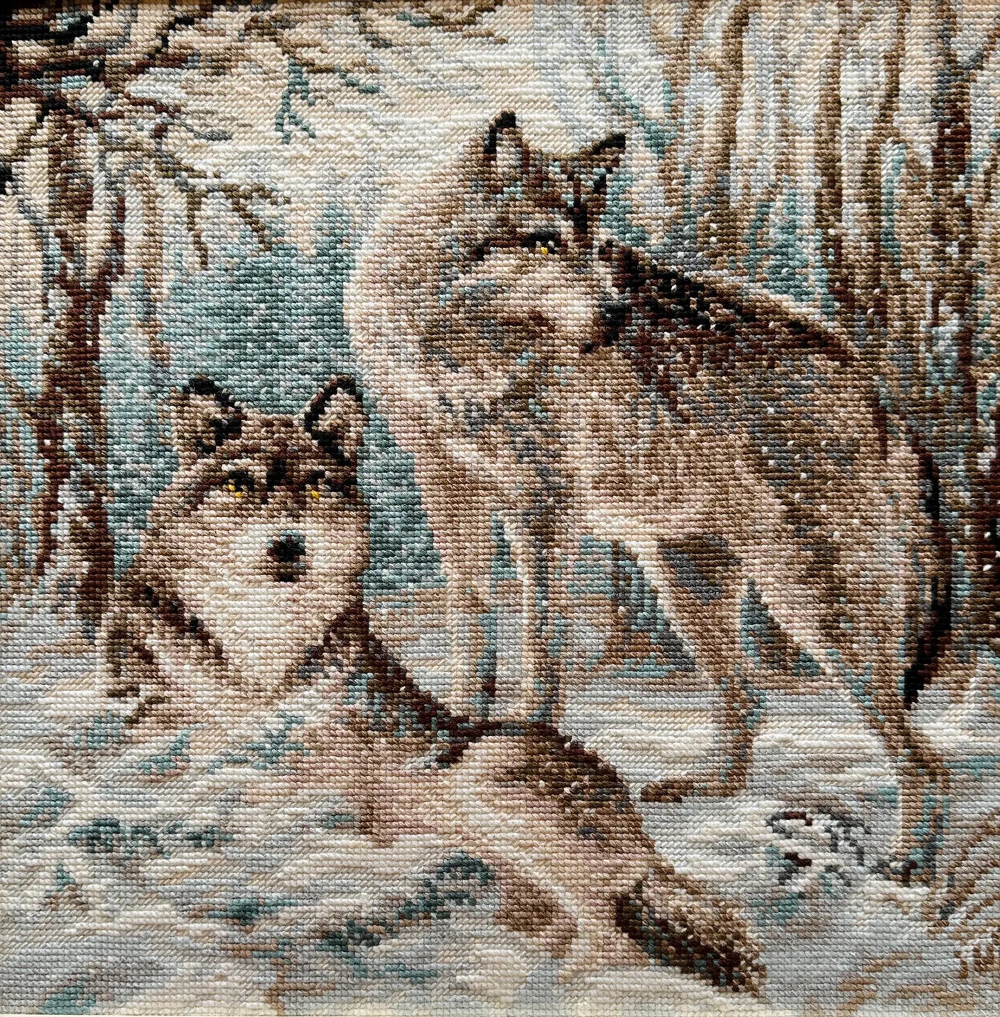 Cross Stitch Kit From Riolis 1393 Pair Of Wolves