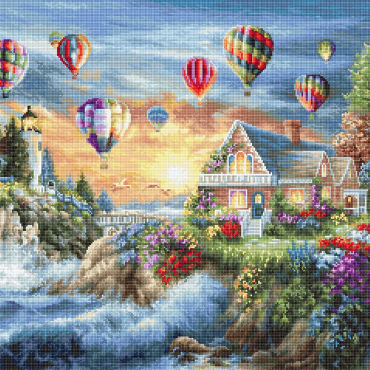 Balloons Over Sunset