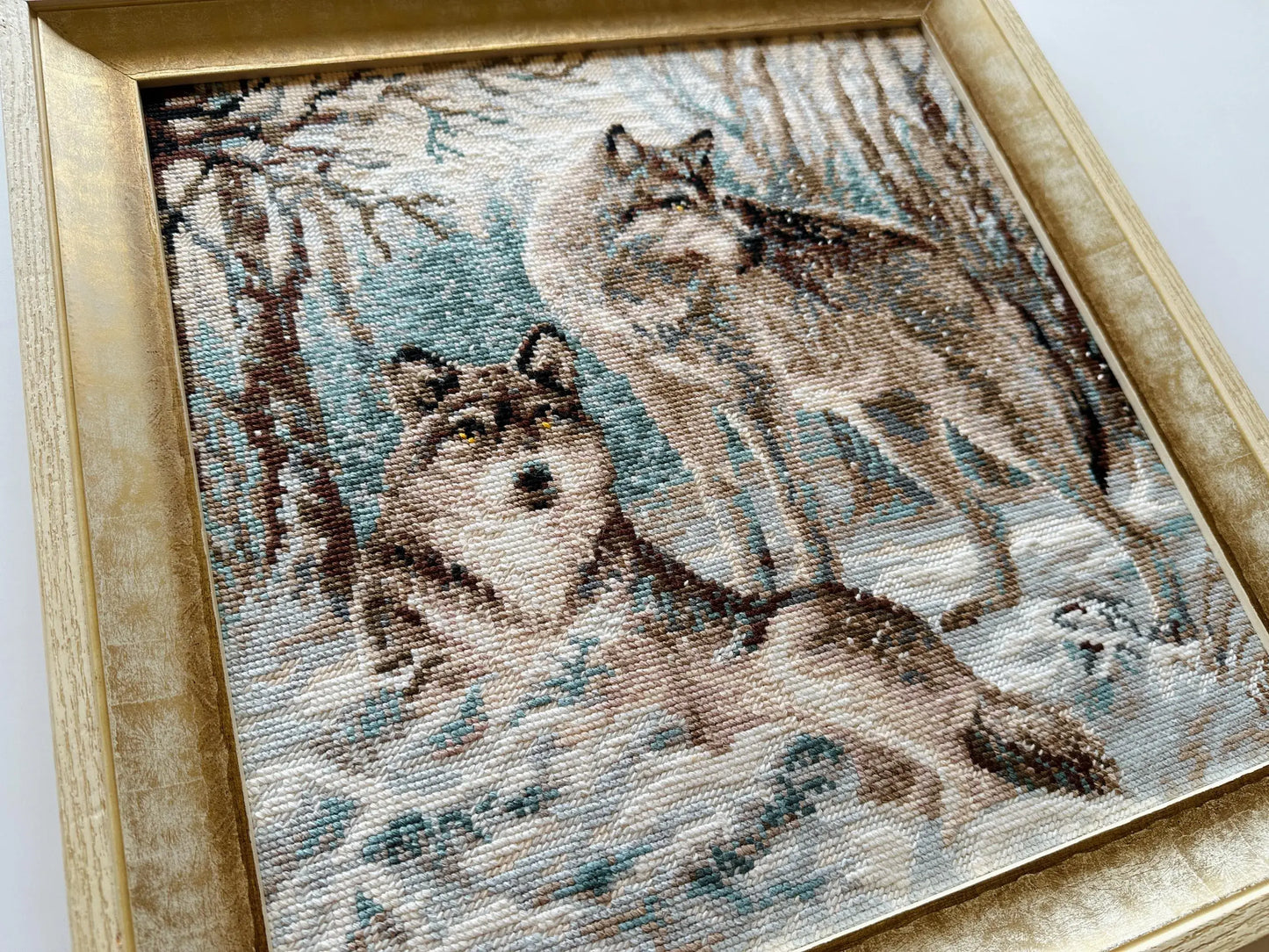 Cross Stitch Kit From Riolis 1393 Pair Of Wolves