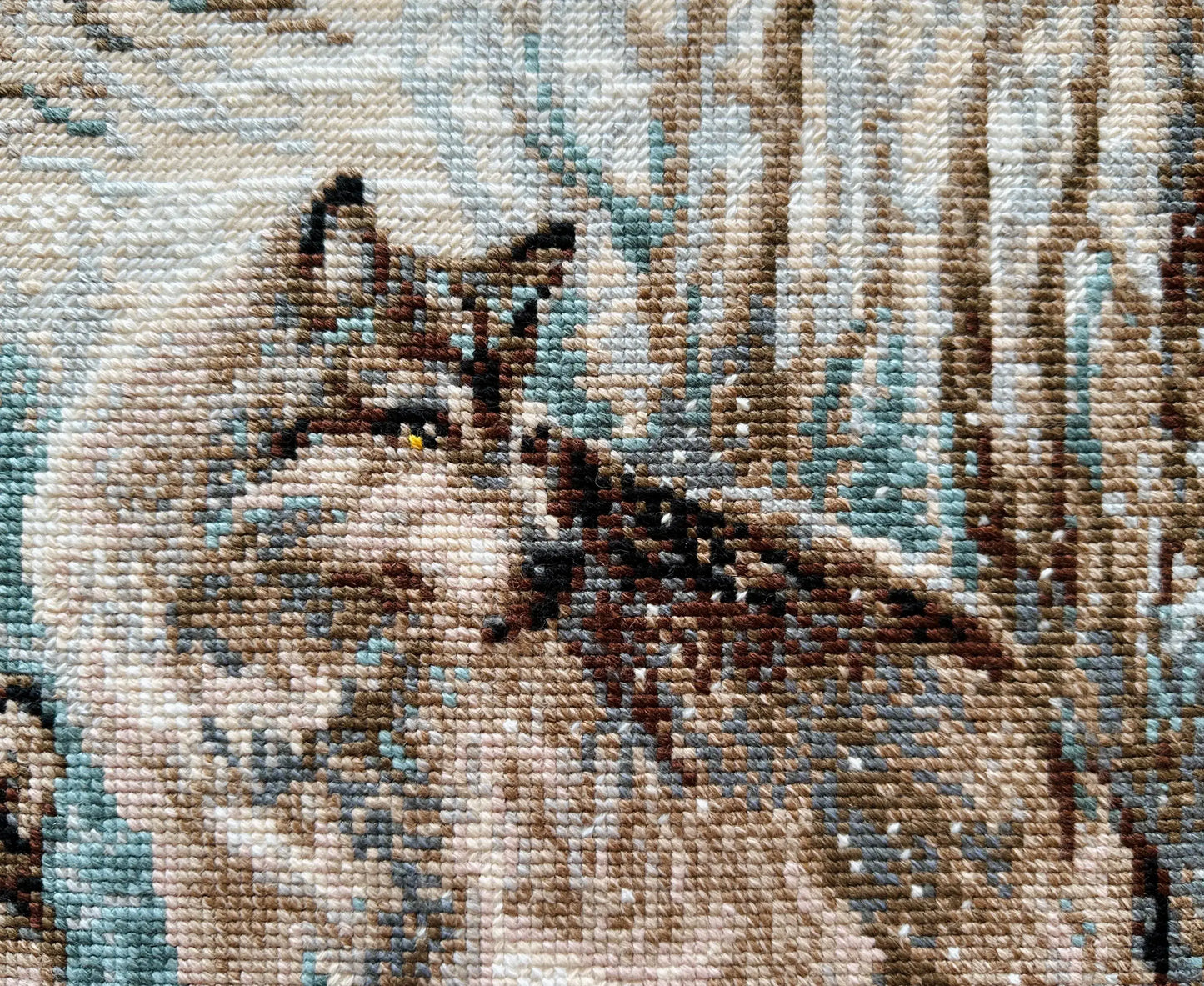 Cross Stitch Kit From Riolis 1393 Pair Of Wolves