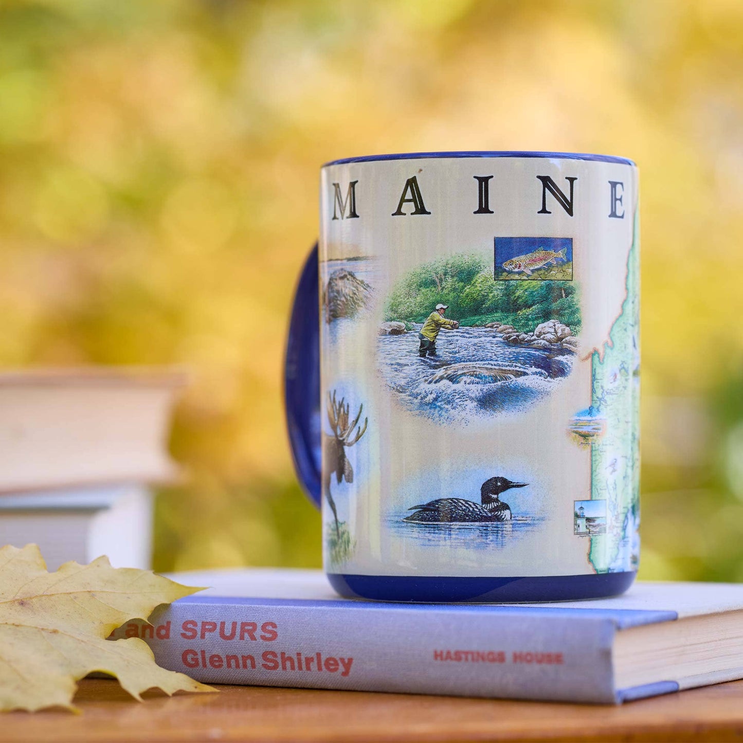 Maine State Map Mug – 16 oz Ceramic, Blue