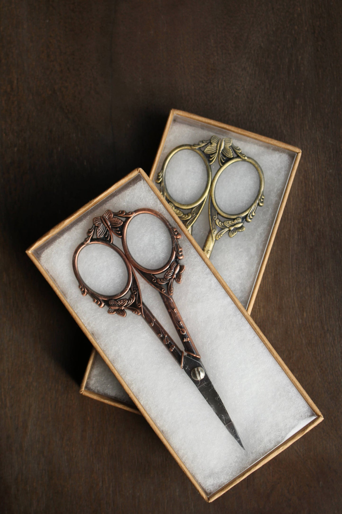 Butterfly Scissors (Set of 3): Antique Gold