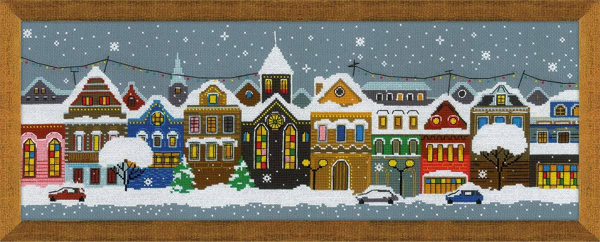 Cross Stitch Kit From Riolis 1683 Christmas City