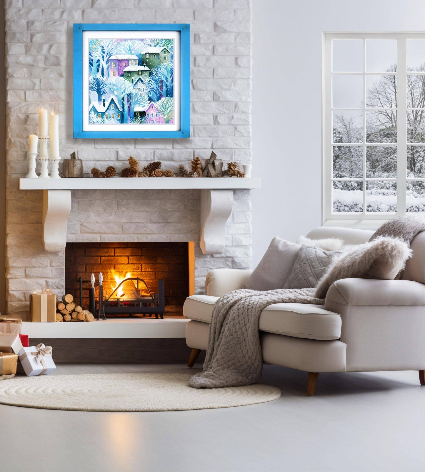 Cross Stitch Kit From Riolis 2247 Panel/Cushion Town