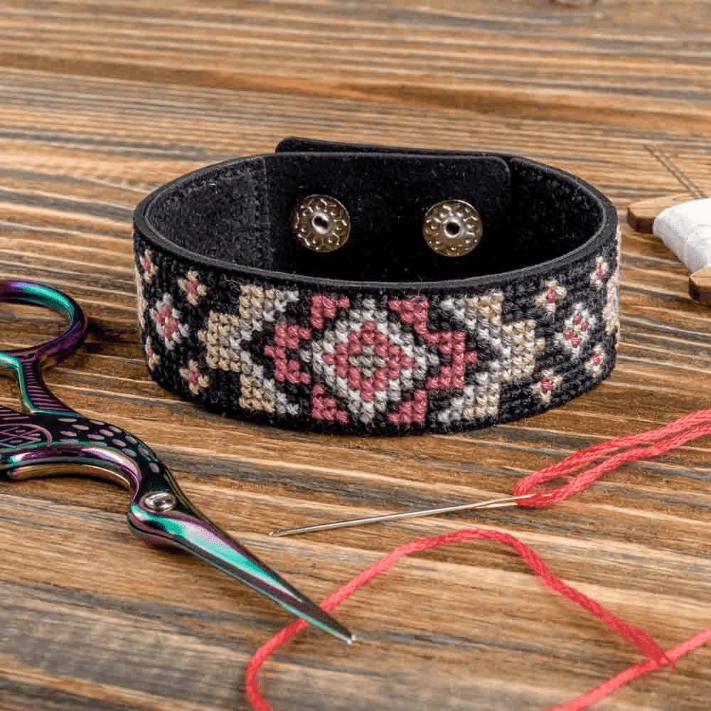Bracelet Needlecraft Kit - Cross Stitch Kits on Leather #8