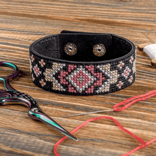 Bracelet Needlecraft Kit - Cross Stitch Kits on Leather #8